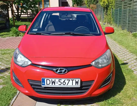 samochody osobowe Hyundai i20 cena 14500 przebieg: 182782, rok produkcji 2013 z Wrocław